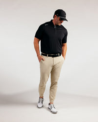 Black Cursive Blade Polo