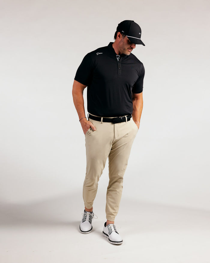 Black Cursive Blade Polo