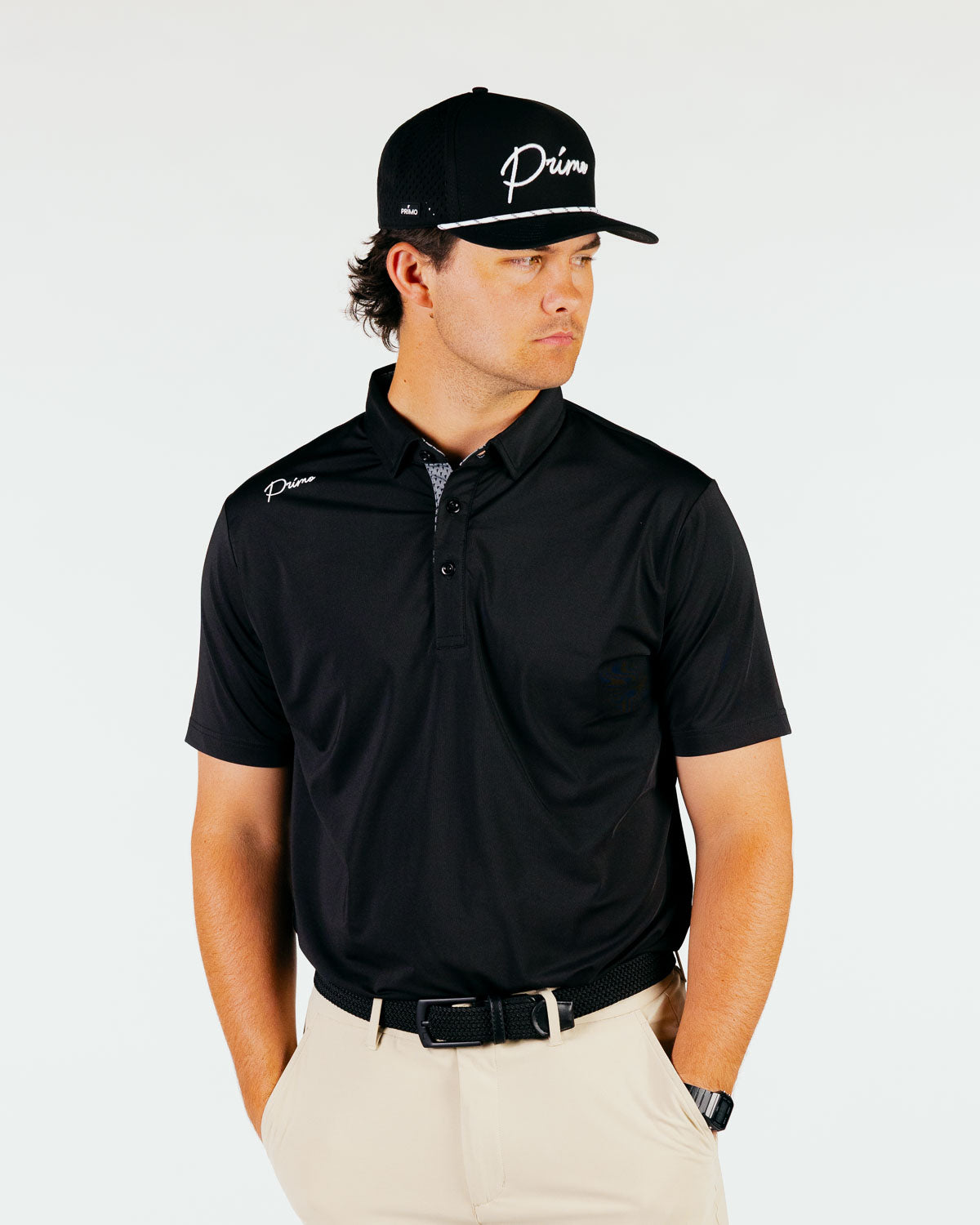 Black Cursive Classic Polo