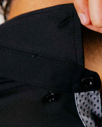 Black Cursive Classic Polo