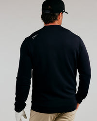 Black Cursive Golf Crew Neck