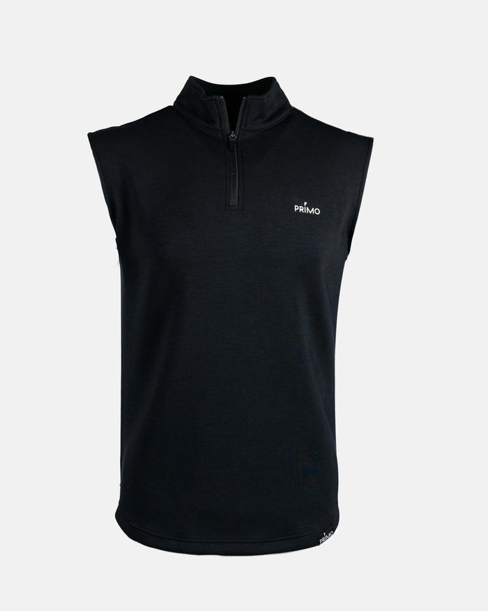 Black Quarter Zip Vest