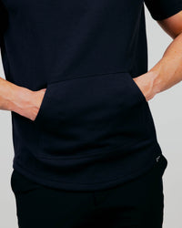 Black Short Sleeve Recovery Hoodie