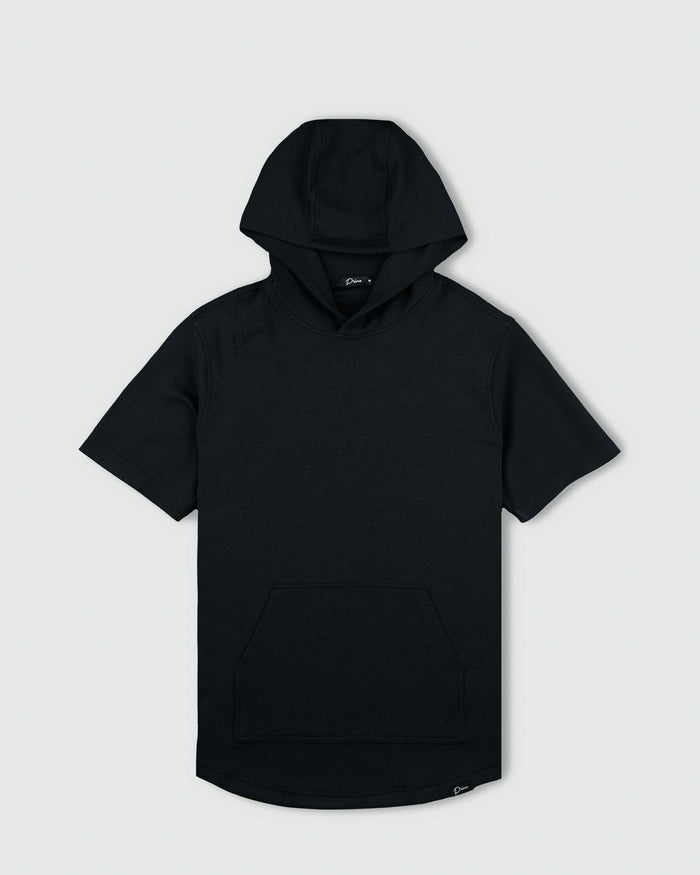 Black Short Sleeve Recovery Hoodie