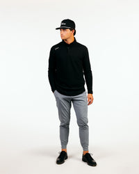 Black Waffle Quarter Zip