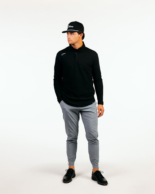 Black Waffle Quarter Zip