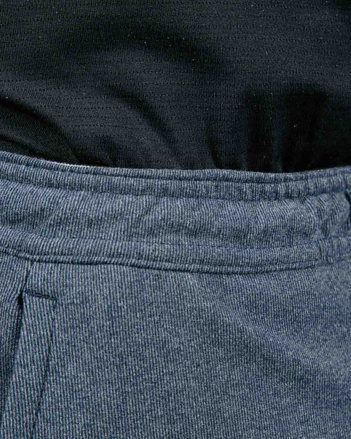 Blue Gray Brushed Rib Knit Jogger