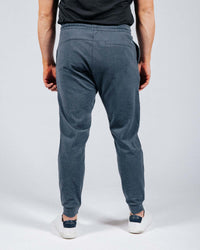 Blue Gray Brushed Rib Knit Jogger