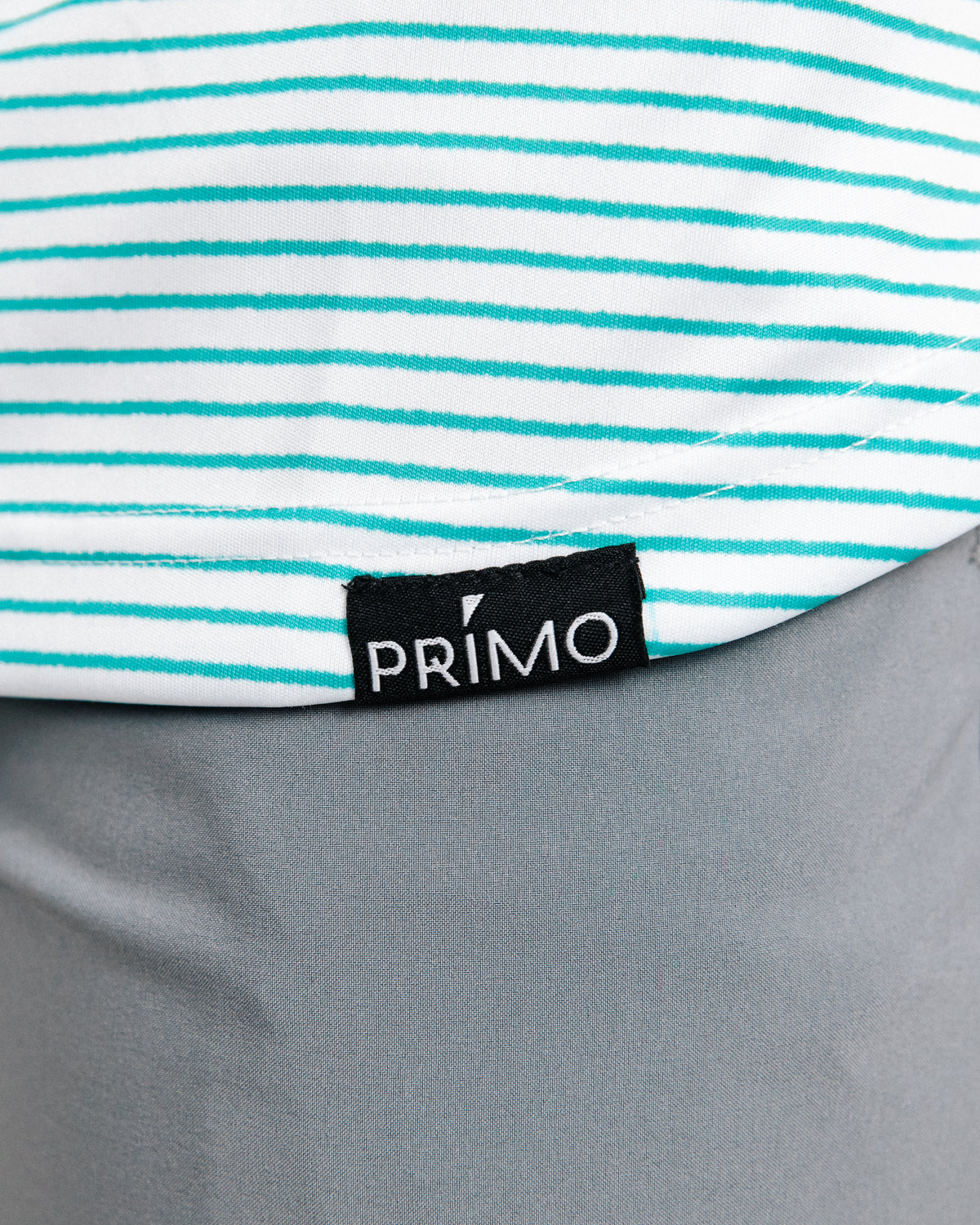 Teal Stripe Classic Polo