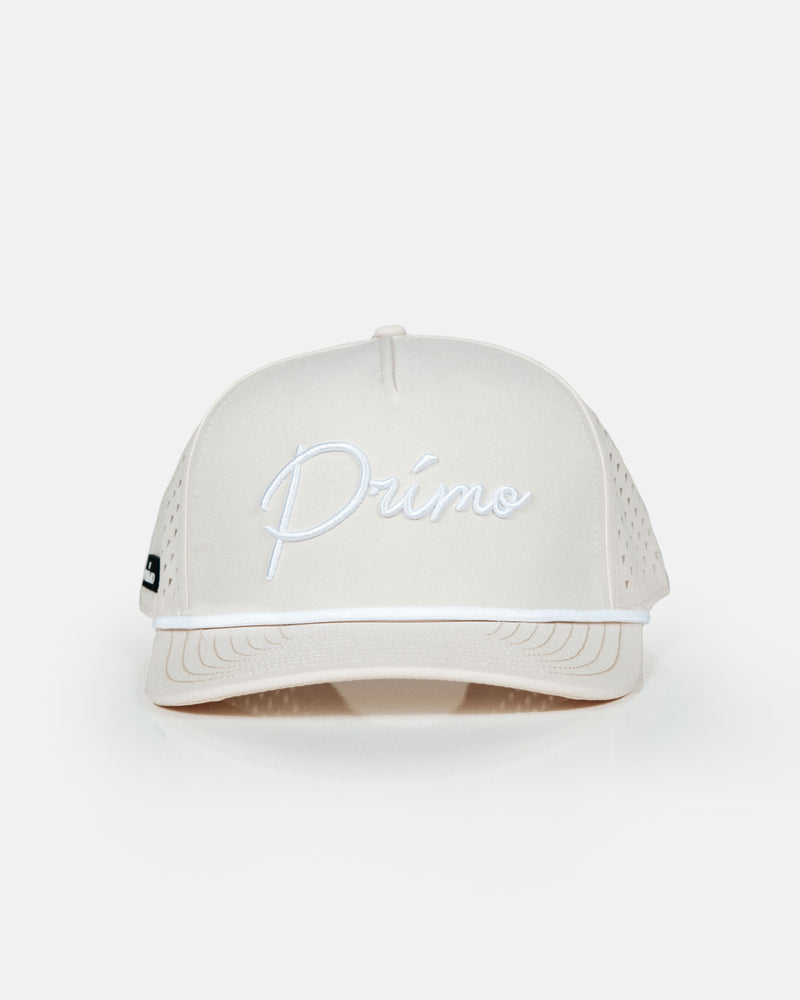 Cream Cursive Hat