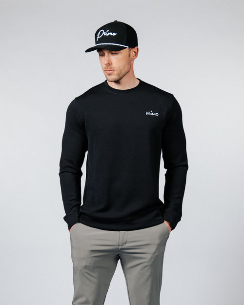 Men's Black Golf Crew Neck