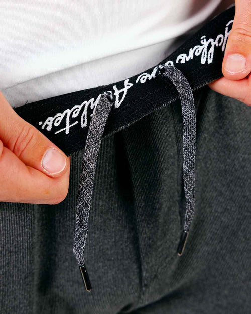 Dark Gray Brushed Rib Knit Shorts