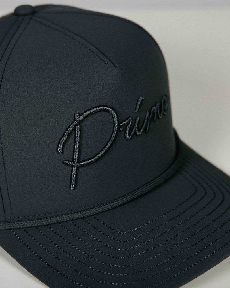 Dark Gray Monochrome Cursive Hat