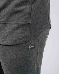 Dark Gray Brushed Rib Knit Hoodie