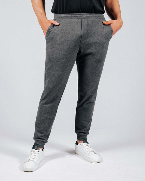 Dark Gray Brushed Rib Knit Jogger