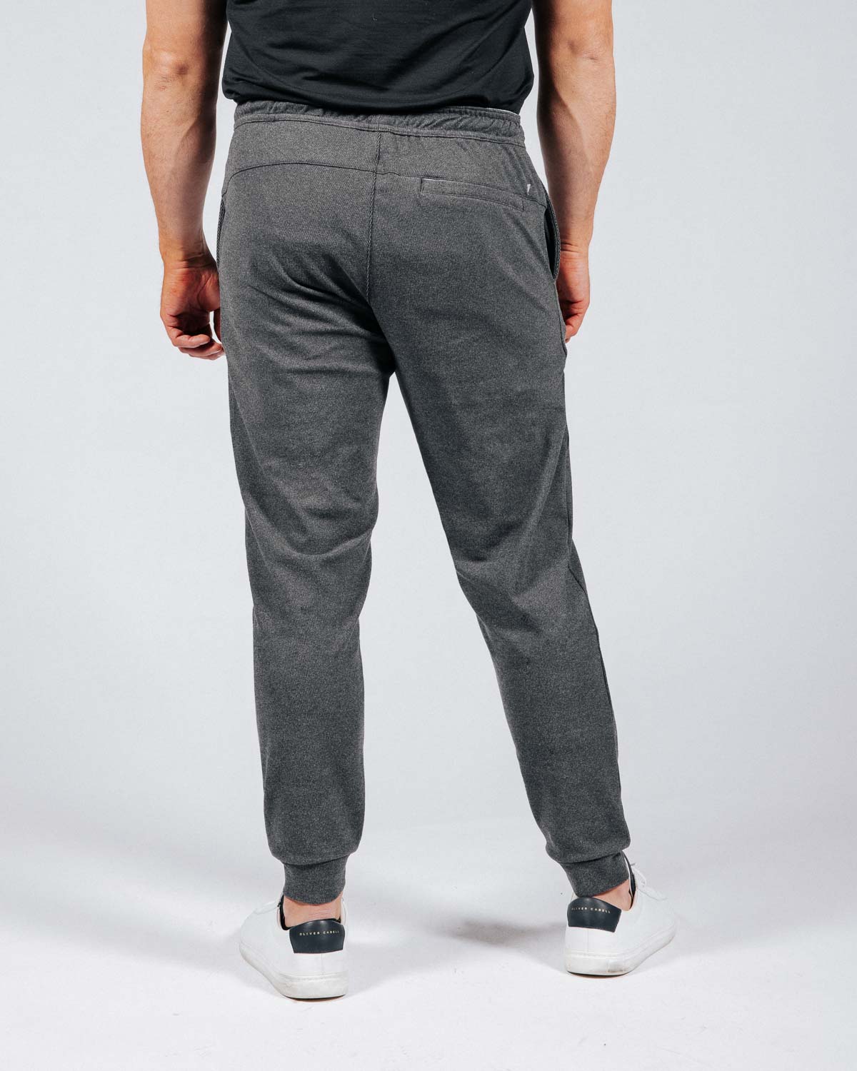 Dark Gray Brushed Rib Knit Jogger