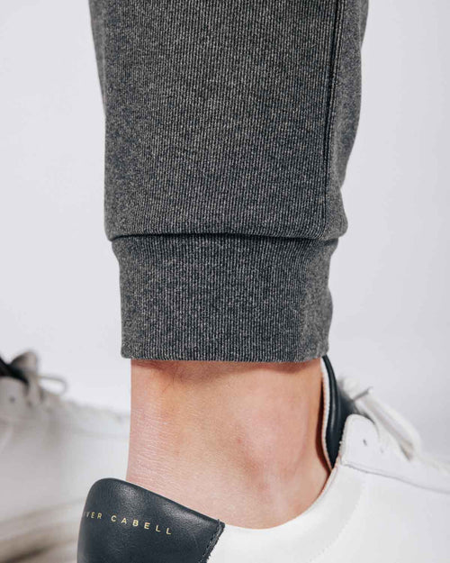 Dark Gray Brushed Rib Knit Jogger