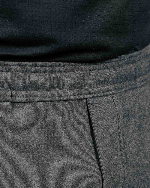 Dark Gray Brushed Rib Knit Shorts