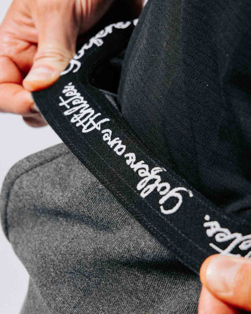 Dark Gray Brushed Rib Knit Shorts