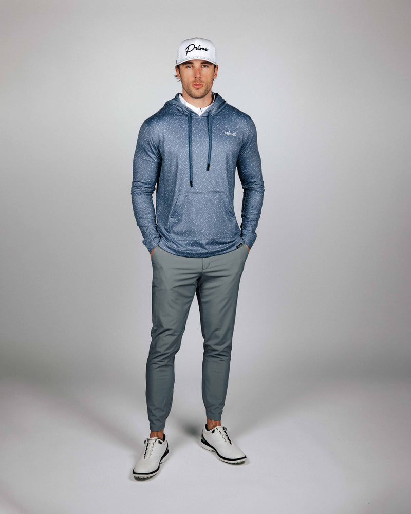 Speckled Dusty Blue Golf Hoodie