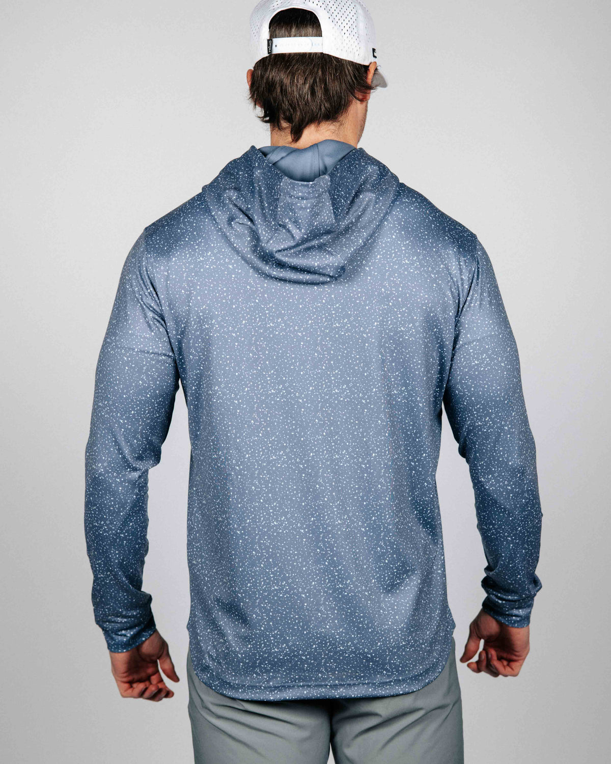 Speckled Dusty Blue Golf Hoodie