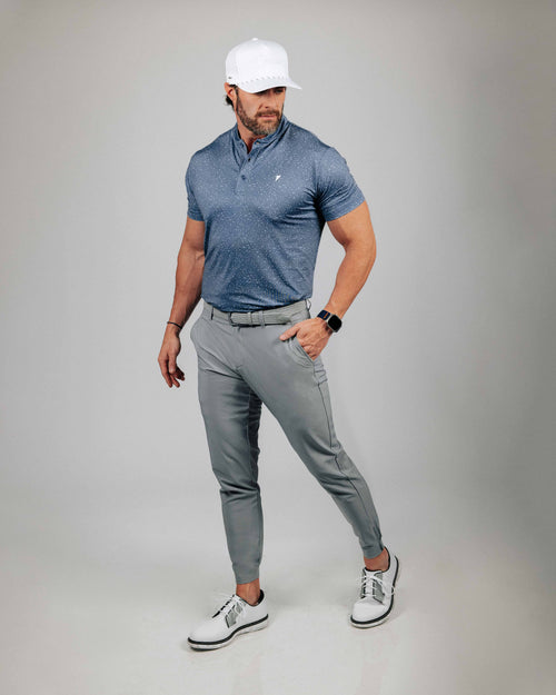 Dusty Blue Speckle Blade Polo