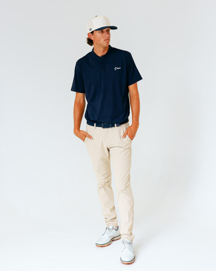 Grant Horvat Essentials Navy Blade Polo