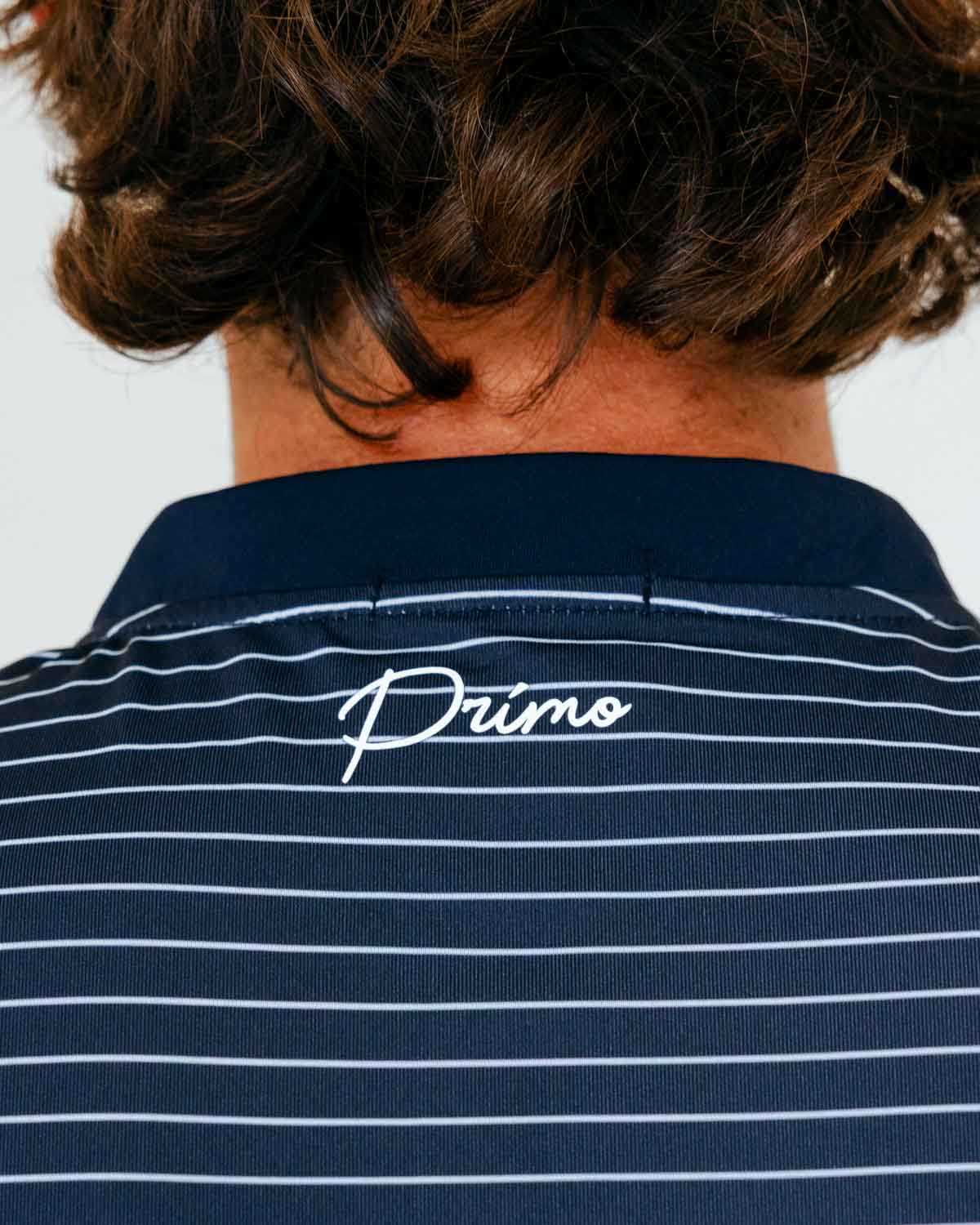 Grant Horvat Essentials Navy Stripes Blade Polo
