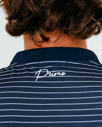 Grant Horvat Essentials Navy Stripes Blade Polo