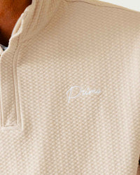 Grant Horvat Essentials Sand Waffle Quarter Zip