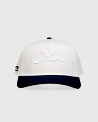 Grant Horvat Essentials Cream | Navy Cursive Hat