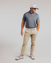 Gray Cursive Classic Polo