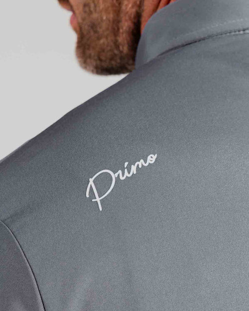 Gray Cursive Classic Polo