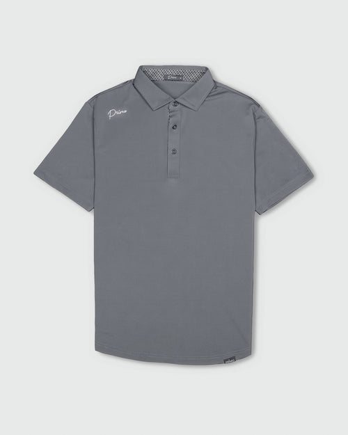 Gray Cursive Classic Polo