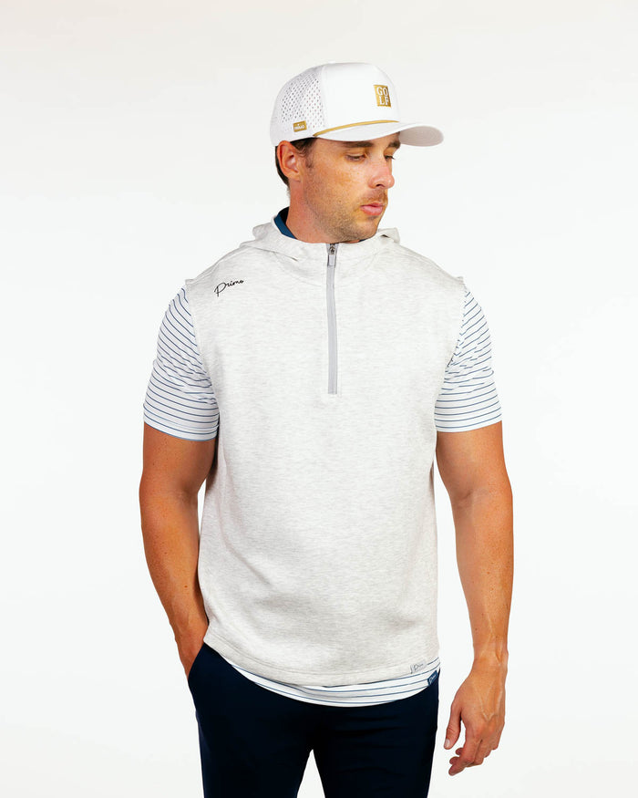 Light Gray Heather Hooded Vest
