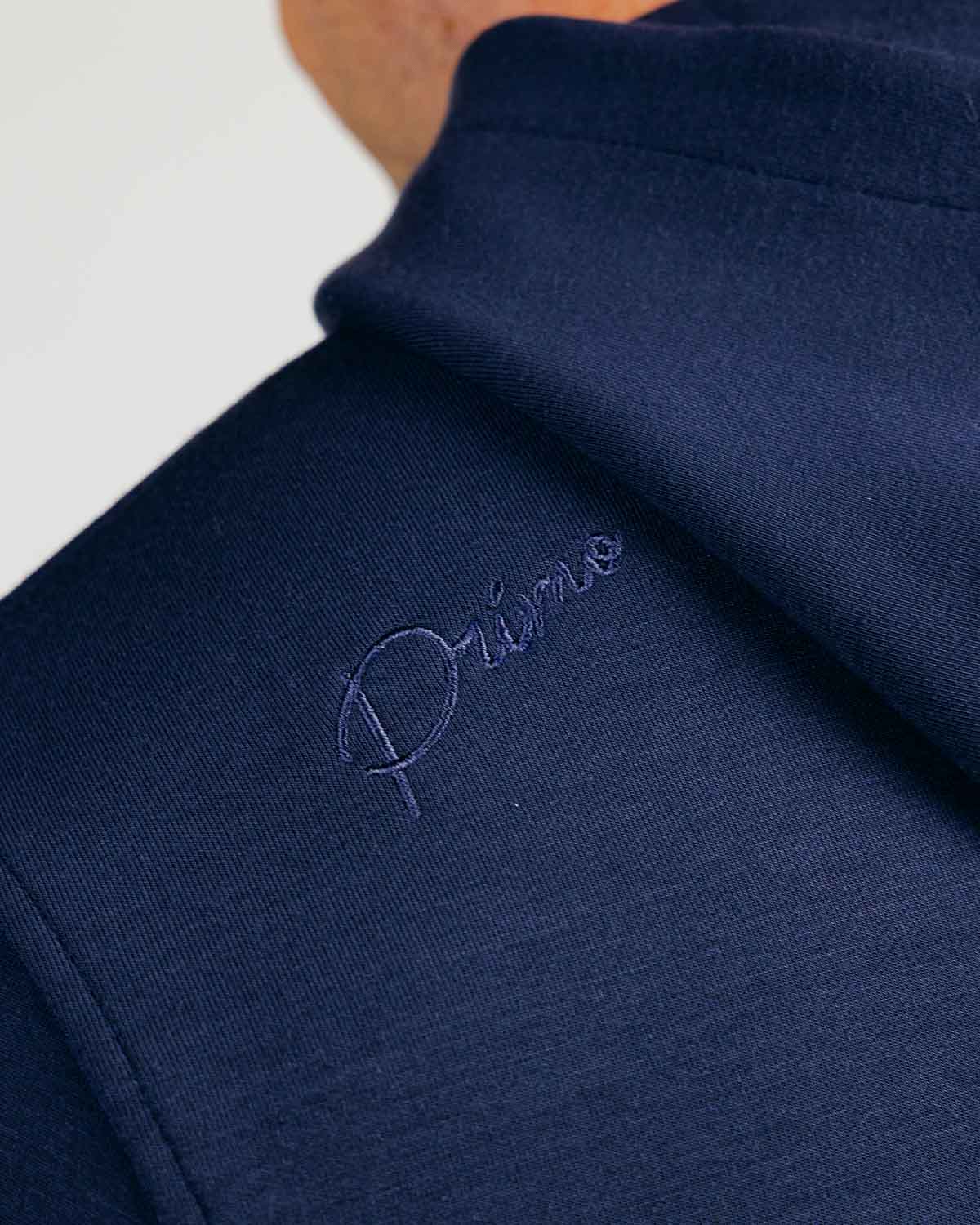 Navy Heather Short Sleeve Recovery Hoodie