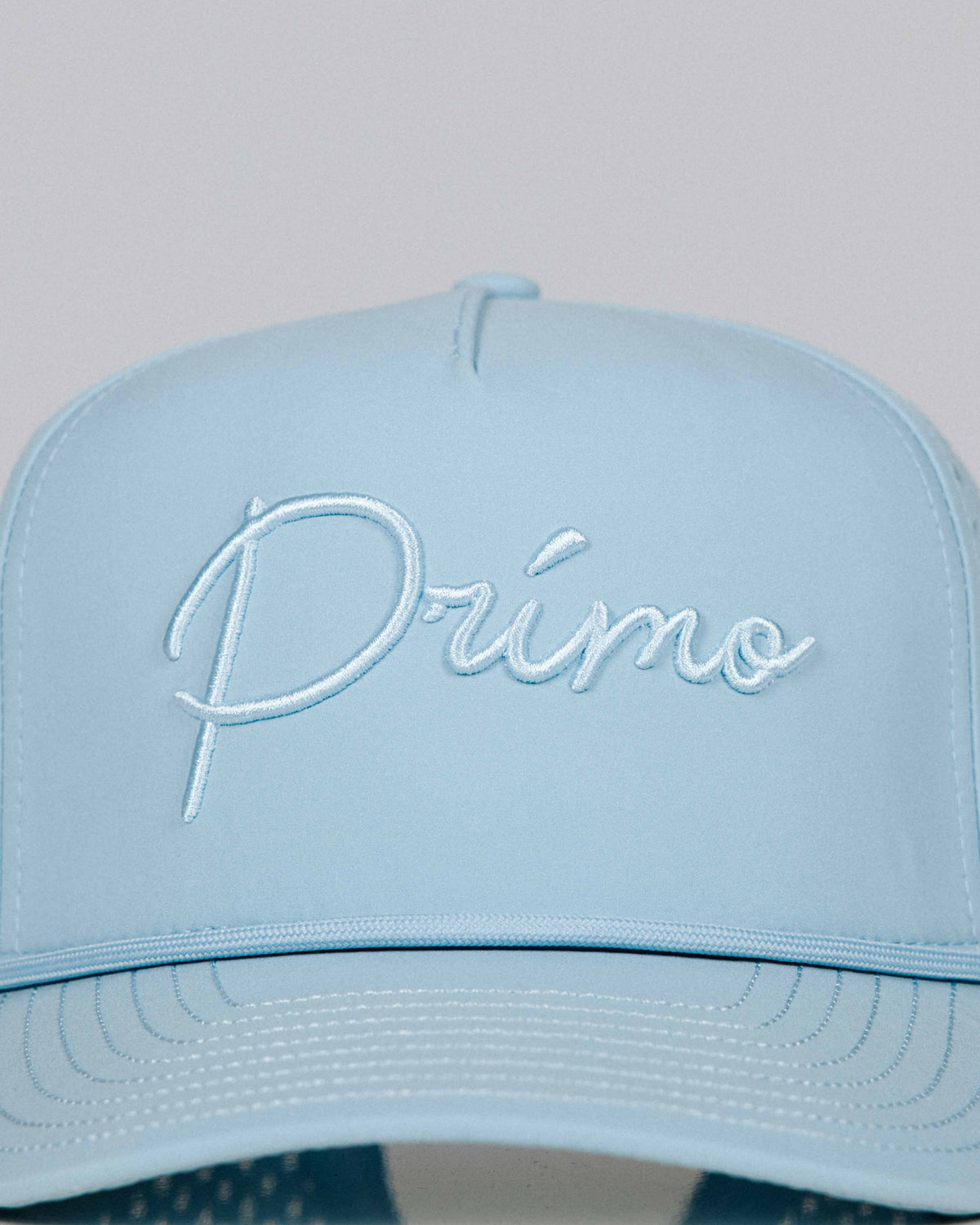 Light Blue Monochrome Cursive Hat