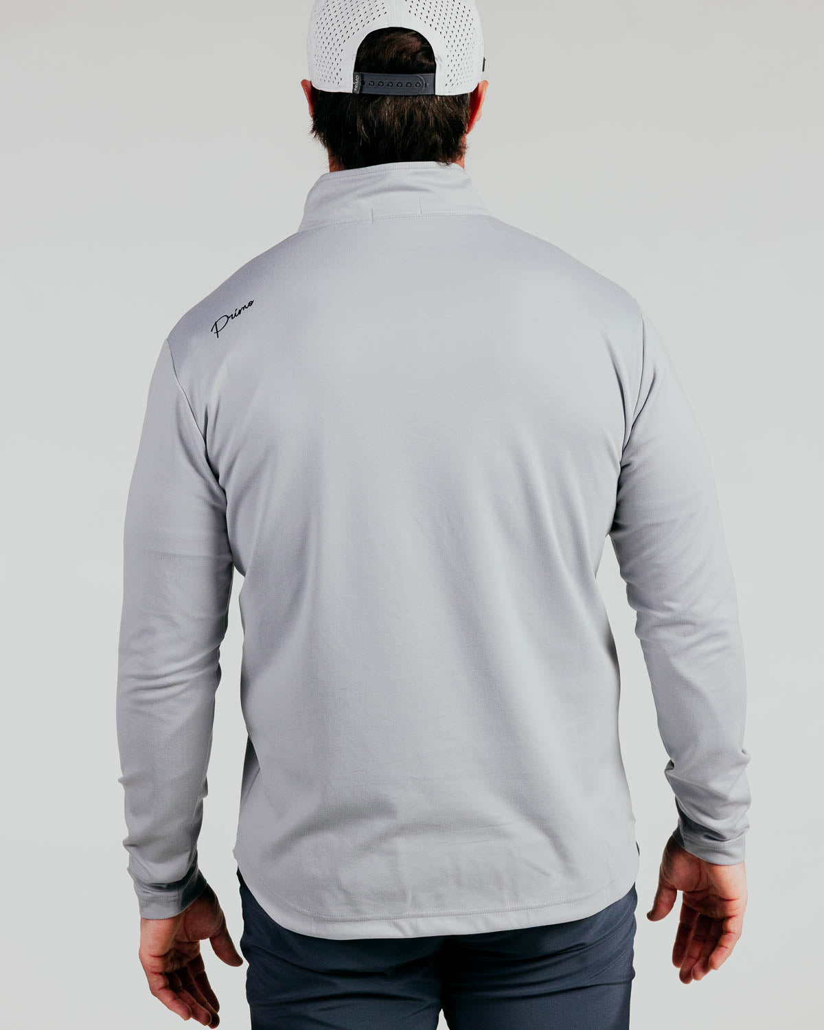 Light Gray Cursive Quarterzip