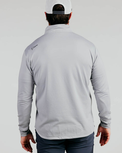 Light Gray Cursive Quarterzip