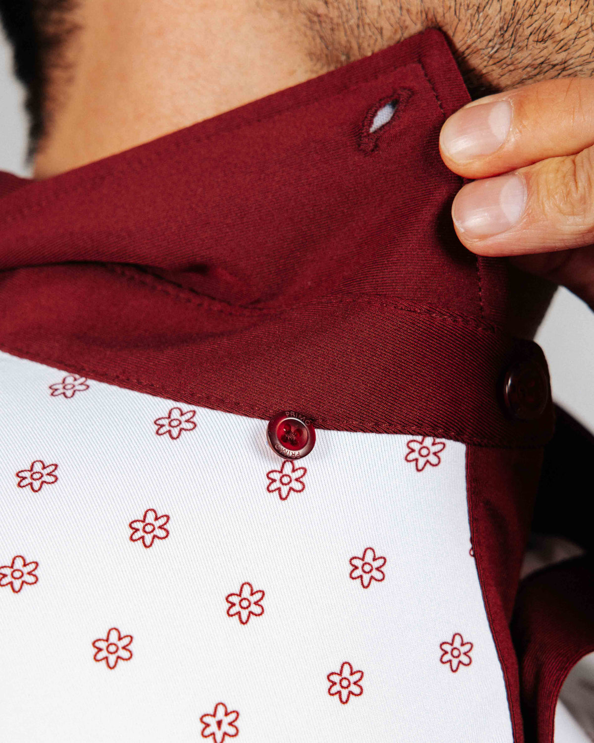 Maroon Daisy Classic Polo