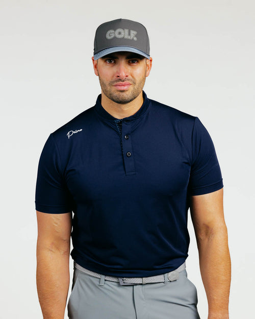 Navy Cursive Classic Polo