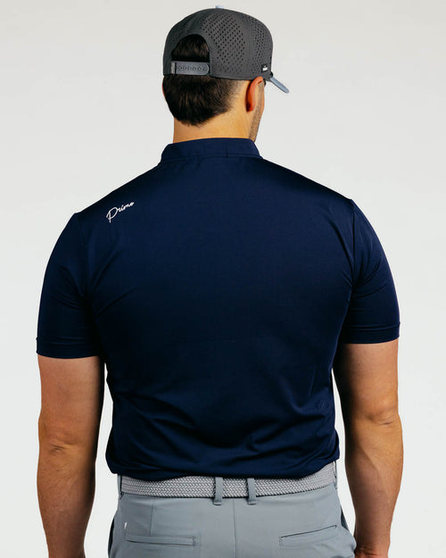 Navy Cursive Classic Polo