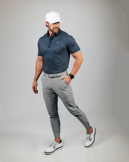 Navy Chevron Classic Polo