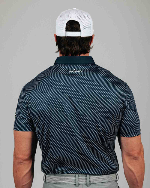 Navy Chevron Classic Polo