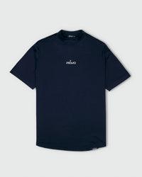Navy Mock Neck Tee