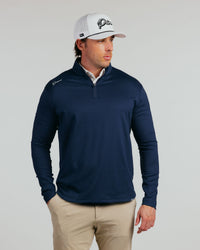 Navy Cursive Quarterzip