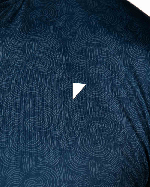 Navy Swirl Blade Polo