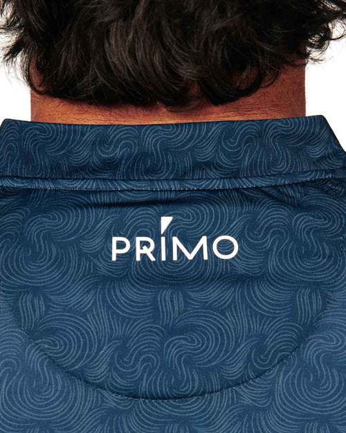 Navy Swirl Blade Polo
