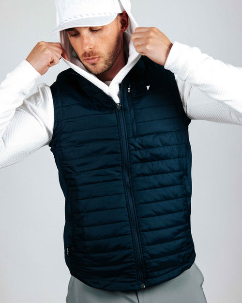 Navy Puff Vest