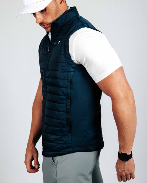 Navy Puff Vest